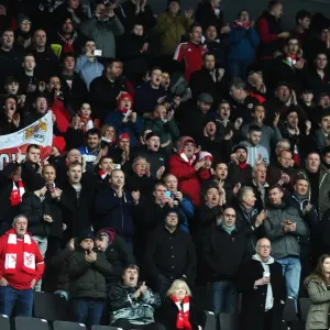 Bristol City Fans in Full Swing at Milton Keynes Dons Match, 2016