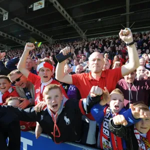Bristol City Fans Triumphant Celebration at Proact Stadium - April 2015