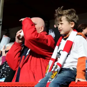 Bristol City Fans Unwavering Support: Passion on the Terraces at Crawley Town vs. Bristol City (March 7, 2015)