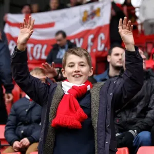 Bristol City Fans Print at The Valley, February 2016