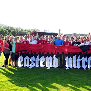 Bristol City Fans Waving Their Flag at Helsingborgs IF Match