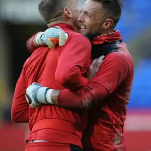 Bristol City FC: Ben Hamer and Aaron Wilbraham in Action against Bolton Wanderers, 07-11-2015 Bristol City FC: Ben Hamer and Aaron Wilbraham in Action against Bolton Wanderers, 07-11-2015