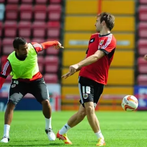 Bristol City FC Print: Brett Pitman Scores Past Liam Fontaine