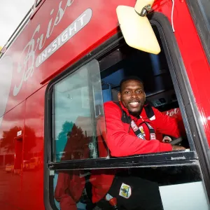 Bristol City FC: Champions Bus Parade - Jay Emmanuel-Thomas at the Helm Bristol City FC: Champions Bus Parade - Jay Emmanuel-Thomas at the Helm
