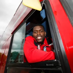 Bristol City FC: Champions Parade - Jay Emmanuel-Thomas Leads the Triumphant Team Bus Bristol City FC: Champions Parade - Jay Emmanuel-Thomas Leads the Triumphant Team Bus