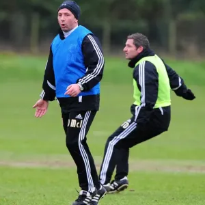 Bristol City FC: Derek McInnes and Tony Docherty Lead Training Session at Memorial Stadium (January 10, 2012)