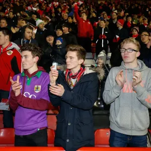 Bristol City FC: Fans Euphoria at Ashton Gate Stadium during the Johnstones Paint Trophy Southern Area Final Second Leg (Bristol City v Gillingham)