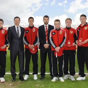 Bristol City FC: Half Time Celebration with Newly Capped Players vs. Huddersfield Town, Championship 2013