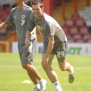 Bristol City FC: Ivan Sproule and Scott Murray in Training (07-08)