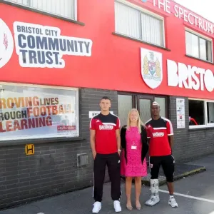 Bristol City FC: James Wilson, Amy Kingston, Toby Ajala Outside Ashton Gate - Bradford City Clash (Sky Bet League One) Bristol City FC: James Wilson, Amy Kingston, Toby Ajala Outside Ashton Gate - Bradford City Clash (Sky Bet League One)
