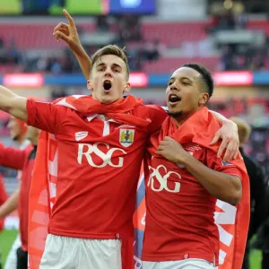 Bristol City FC: Joe Bryan and Korey Smith's Jubilant Reaction to 2-0 JPT Victory over Walsall at Wembley Stadium