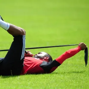 Bristol City FC: Liam Fontaine Stretching During Pre-Season Training (Scotland Tour)
