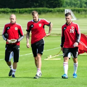 Bristol City FC: Pre-Season Training - Frank Fielding, Aden Flint, and Mitch Brundle