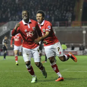 Bristol City FC Print: Kieran Agard and Korey Smith Celebrate Goal Bristol City FC Print: Kieran Agard and Korey Smith Celebrate Goal
