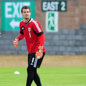 Bristol City FC: Tom Heaton in Intense Focus during Pre-Season Training (July 2012)