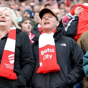 Season 14-15 Photographic Print Collection: Bristol City v Walsall JPT Final - Fans