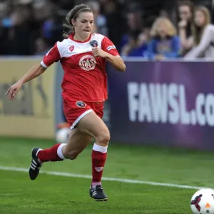 Bristol City FC vs Arsenal Ladies: Loren Dykes in Action during FA WSL Match (2014)