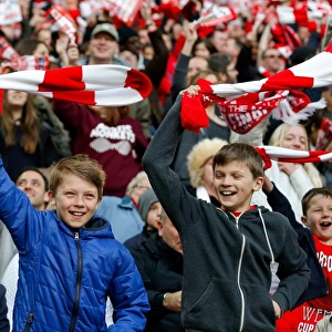 Bristol City FC's Glorious 2-0 Victory: A Sea of Celebrating Fans at Wembley Stadium