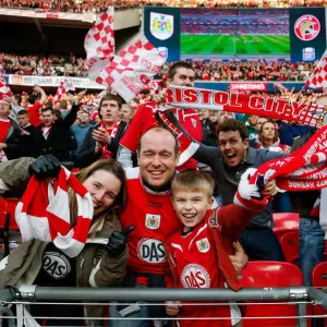 Bristol City FC Print - Wembley Stadium Matchday Scene