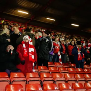 Bristol City Football Club: Fans Welcome Team at Ashton Gate Stadium during Johnstones Paint Trophy Southern Area Final Second Leg (Bristol City vs. Gillingham)