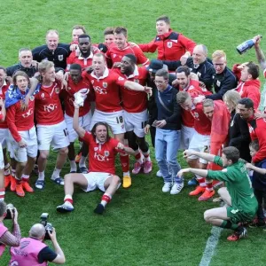 Bristol City Football Club: Triumphant Celebrations at Ashton Gate after Securing Victory over Coventry City (18/04/2015) Bristol City Football Club: Triumphant Celebrations at Ashton Gate after Securing Victory over Coventry City (18/04/2015)