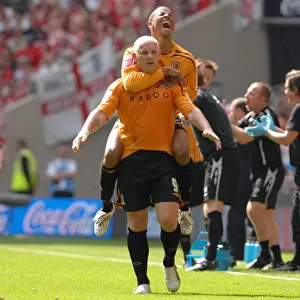 Bristol City Football Club: Dean Windass and Frazier Campbell Celebrate Play Off Final Victory
