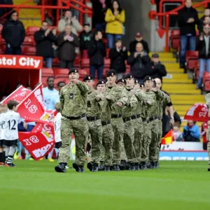 Bristol City Football Club: FA Cup First Round - Soldiers Lead Team Out Against Dagenham and Redbridge