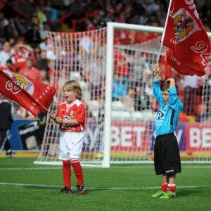 Bristol City Football Club: Flagbearer and Guard of Honor Ceremony vs Doncaster Rovers, Sky Bet League One Bristol City Football Club: Flagbearer and Guard of Honor Ceremony vs Doncaster Rovers, Sky Bet League One