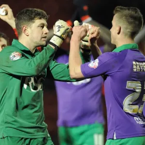 Bristol City Football Club: Frank Fielding and Joe Bryan Celebrate Win Over Leyton Orient Bristol City Football Club: Frank Fielding and Joe Bryan Celebrate Win Over Leyton Orient