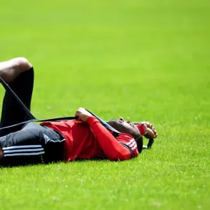 Bristol City Football Club: Liam Fontaine Stretching During Pre-Season Training, Scotland Tour
