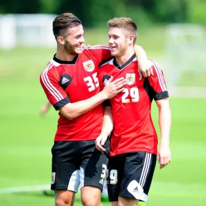 Bristol City Football Club: Mitch Brundle and Wes Burns in Pre-Season Training