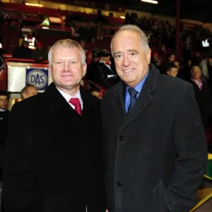 Bristol City Football Club: Steve Lansdown, Lord Mawhinney, and Wallace & Gromit at Ashton Gate, 2010