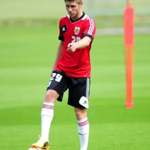 Bristol City Football Club: Wes Burns in Action during Pre-Season Training