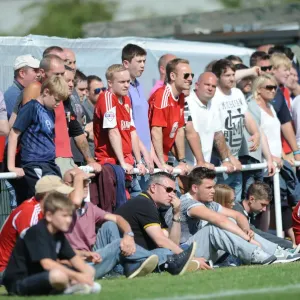 Bristol City Football Fans in Action at Portishead Pre-Season Friendly, July 2014 Bristol City Football Fans in Action at Portishead Pre-Season Friendly, July 2014