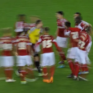 Bristol City Football Team Breaking Huddle Before Match - Cardiff City vs Swansea City (Barclays Premier League) Bristol City Football Team Breaking Huddle Before Match - Cardiff City vs Swansea City (Barclays Premier League)