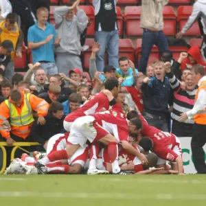 Bristol City Football Team Celebrating Victory Against Sheffield United Bristol City Football Team Celebrating Victory Against Sheffield United