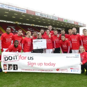 Bristol City Footballers Promote Blood Donation at Ashton Gate During Rotherham United Match