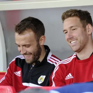 Bristol City Footballers Scott Wagstaff and Liam Kelly Print