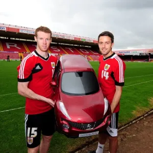 Bristol City Footballers with Wessex Garages Baby Duke Print