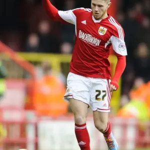 Bristol City Forward Wes Burns in Action against Gillingham, Sky Bet League One - Ashton Gate, 1st March 2014