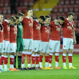 Bristol City Honors Minute Silence During Johnstone Paint Trophy Match Against AFC Wimbledon