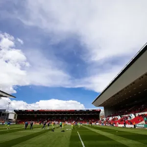 Bristol City and Huddersfield Town Players Warm Up Print Bristol City and Huddersfield Town Players Warm Up Print