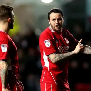 Bristol City: Lee Tomlin and Matt Taylor in Deep Conversation during Bristol City vs Norwich City Match, Sky Bet Championship, Ashton Gate, Bristol, England (March 7, 2017)