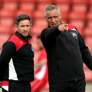 Bristol City Manager Lee Johnson and Assistant Manager John Pemberton Discuss Tactics Ahead of Cheltenham Town Match