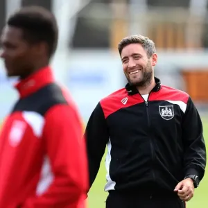 Bristol City Manager Lee Johnson Grins at Twerton Park Ahead of Preseason Friendly Against Bath City Bristol City Manager Lee Johnson Grins at Twerton Park Ahead of Preseason Friendly Against Bath City