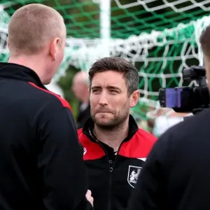 Bristol City Manager Lee Johnson Pre-Season Interview at Hengrove Athletic Match, 2016