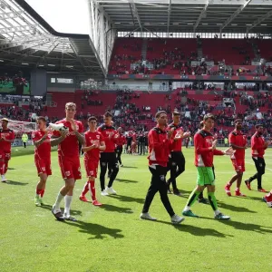 Bristol City Players Celebrate Championship Victory: A Lap of Appreciation at Ashton Gate (7 May 2017)