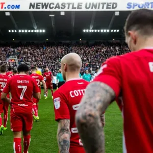 Bristol City Players Emerge from Tunnel Print