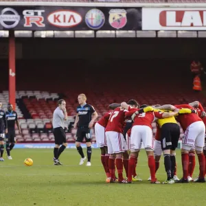 Bristol City Players Huddle Before Sky Bet League One Match Against Stevenage Bristol City Players Huddle Before Sky Bet League One Match Against Stevenage