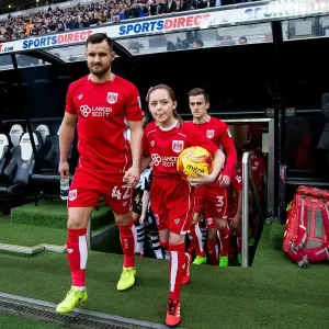 Bristol City Players and Mascot Print at St James Park
